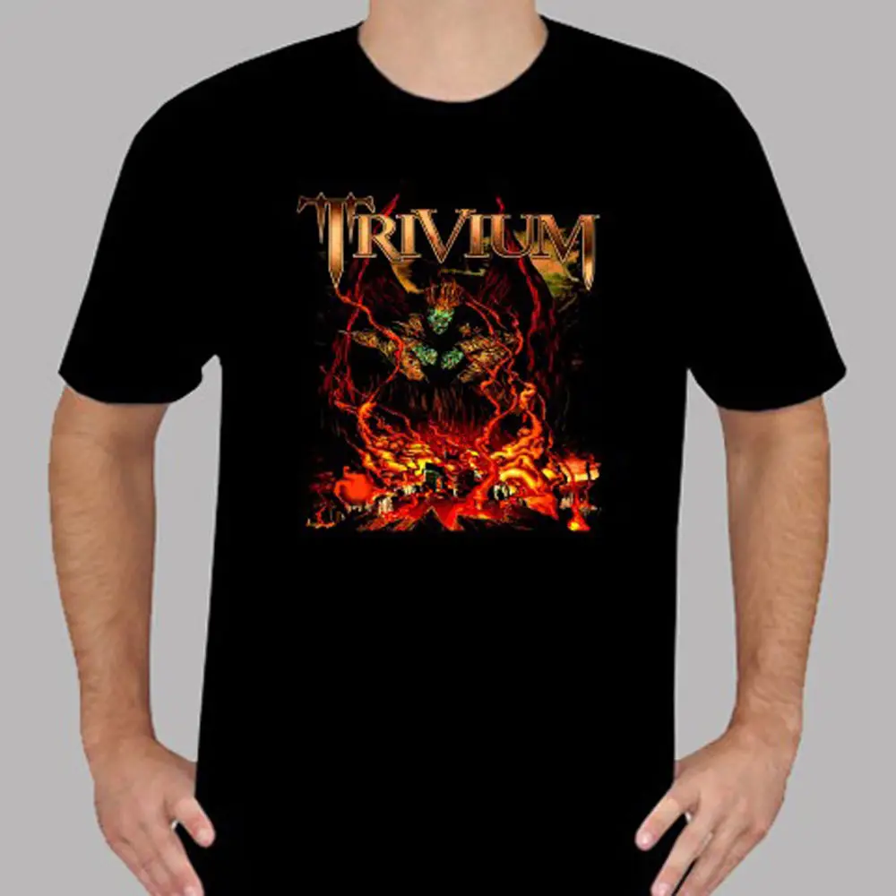 Новый TRIVIUM Heavy Metal Band Для мужчин черный футболка Размеры S к 3XL Повседневное