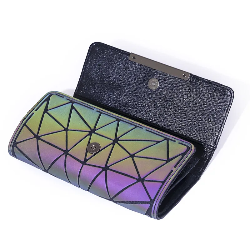 aliwood 2022 Hot Brand Women Wallet Clutch Luminous Long Purse Ladies Cards bag Fashion Geometric Female Noctilucent Phone bags