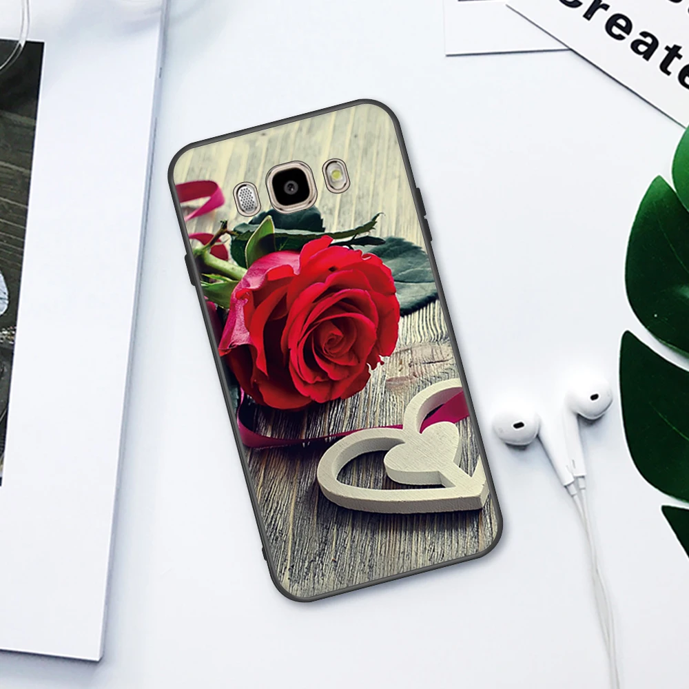 Пространство Роза узор чехол для samsung Galaxy J3 J330 J5 J530 J7 J730 J5 J7 J4 J3 A6 A8 сердце TPU Защитный чехол s