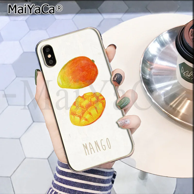 MaiYaCa фрукты манго DIY Окрашенные красивые аксессуары для телефонов Чехол iPhone 8 7 6 6S