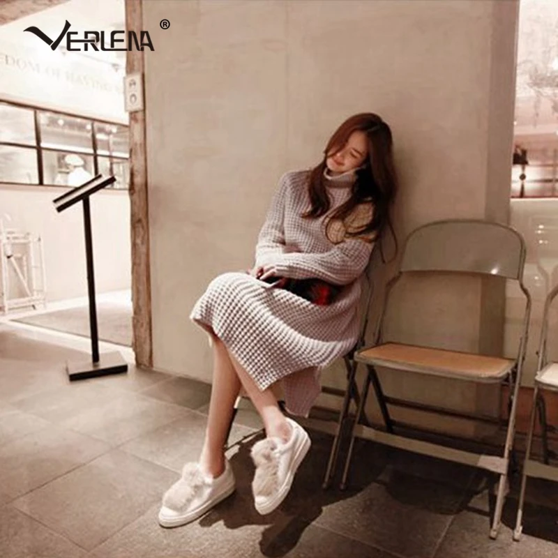 Verlena осень 2019 уличная одежда с длинным рукавом корейское свободное зимнее платье