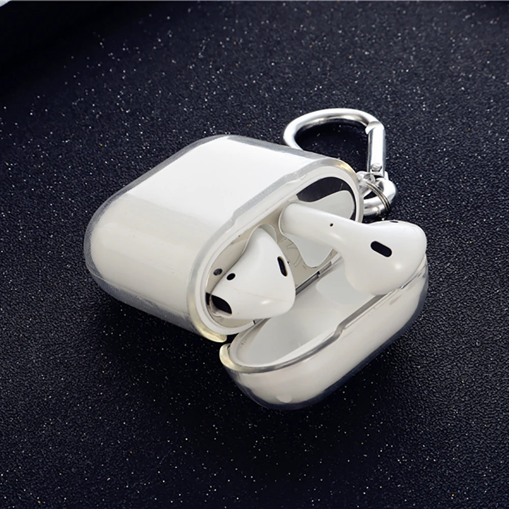 

NEW For airpods Transparecase cases TPU Clear Carbon Fibre texture design case For apple headphones Accessories Electric circuit