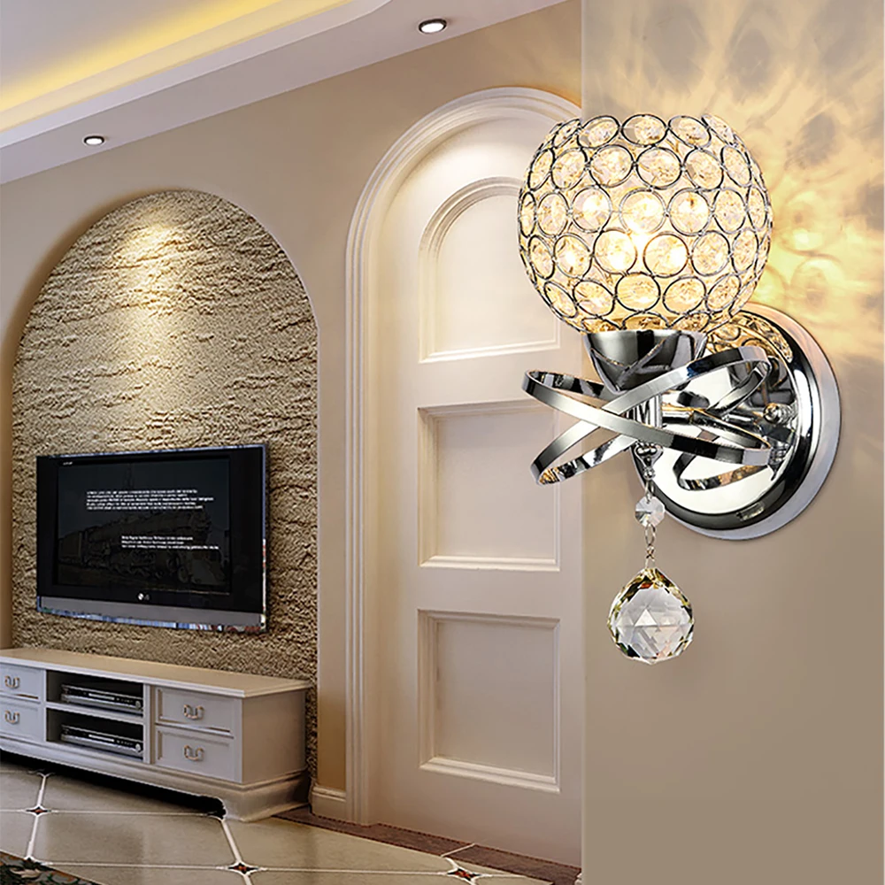 Vintagelll Led Хрустальная настенная лампа для дома освещение гостиной современный