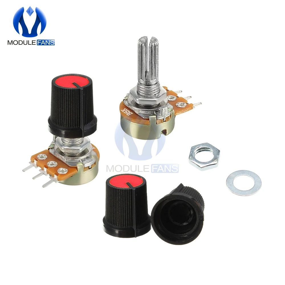 10 шт. красный линейный конический роторный потенциометр крышка ручка резистор