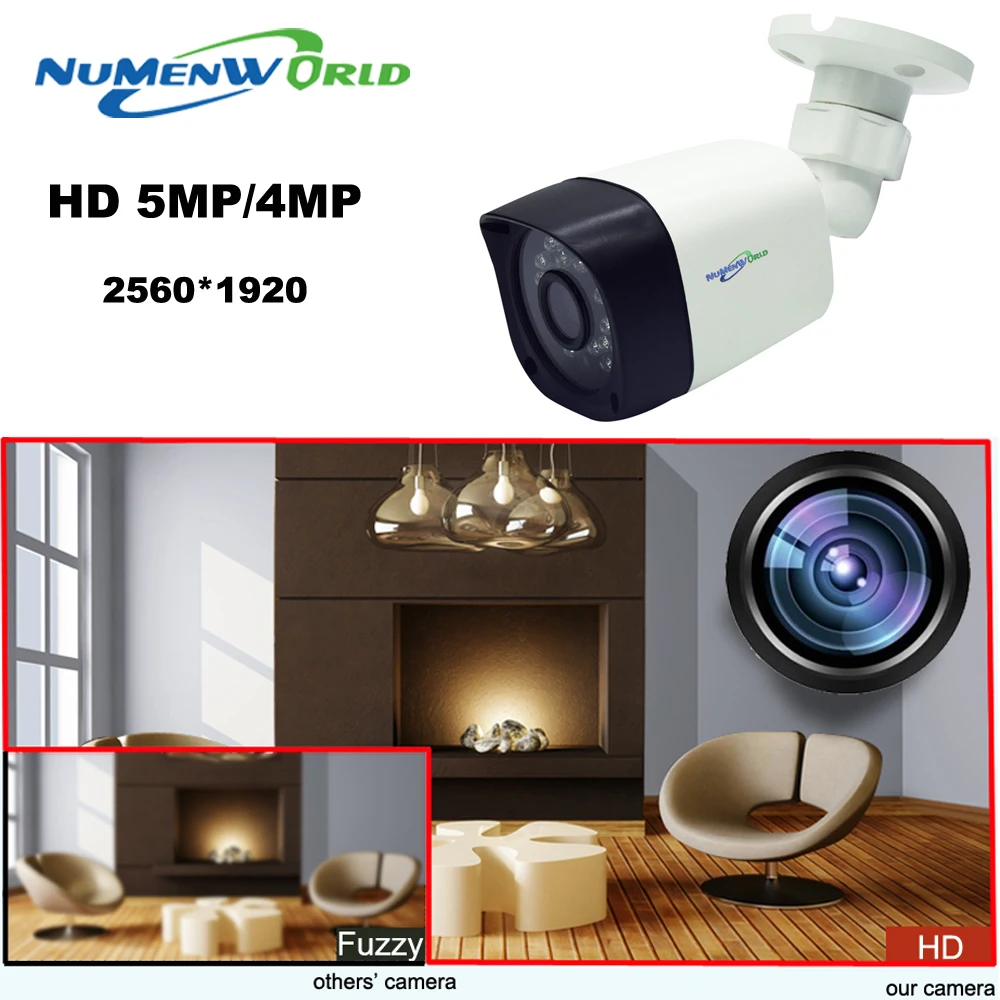 Камера Наружного видеонаблюдения AHD камера 5 Мп HD МП с инфракрасным светодиодом 24