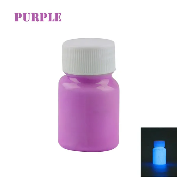 purple 1 шт., 20 г светится в темноте, светится, сделай сам, яркий пигмент, праздничное украшение, вечерние краски для макияжа лица, флуоресцентные - Цвет: purple