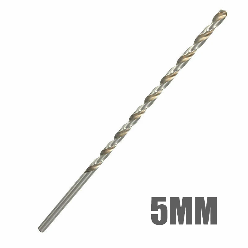 5MM 1 шт. Серебряный спиральное сверло 2/3/4/5/6/7/8/9/10 мм HSS Сталь сверло металлические перовые сверла Замена 200 мм для сверления дерева - Цвет: 5MM