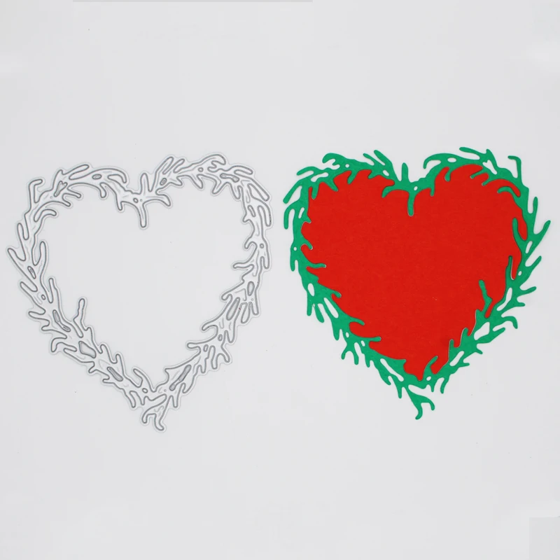 Металлические стальные рамки вырубные штампы сердце кружево украшение сделай