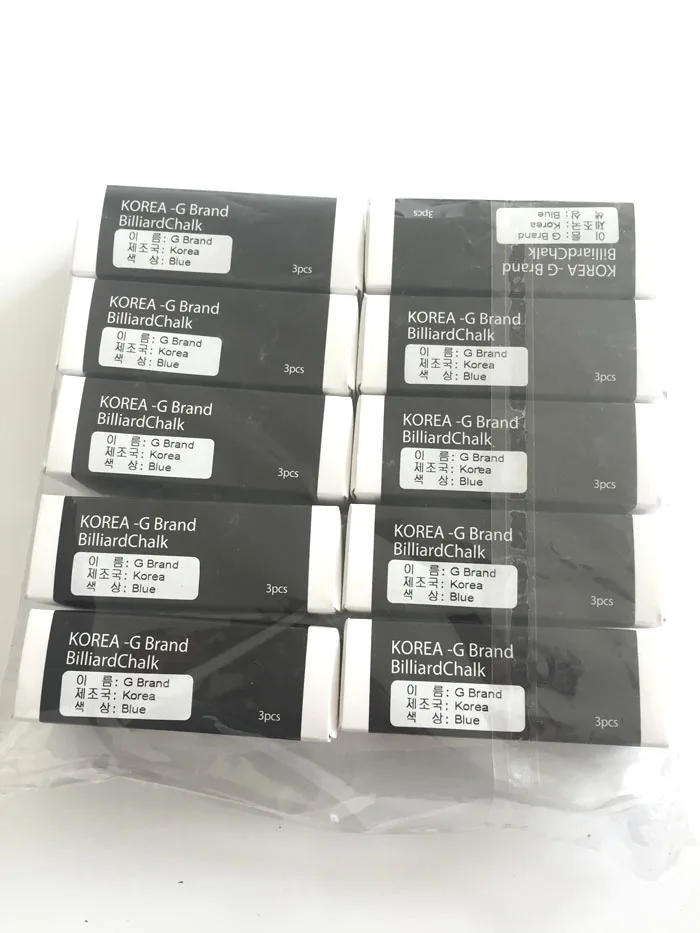 9 шт./лот фирменные корейские синие/розовые/черные/Желтые мелки для снукера