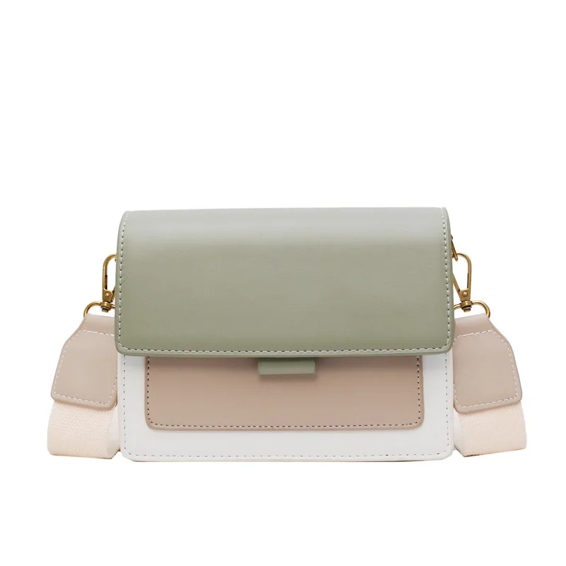 Women's High Quality Leather Messenger Bag Metal Chain Small Square Bag Travel Convenient Handbag Messenger Bag Shoulder Bag
