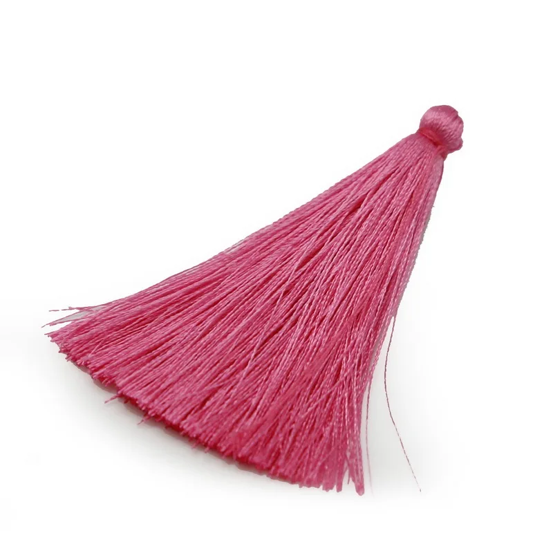 2 шт./лот 65 мм шелковая кисточка разных цветов ожерелье серьги цепочка для ключей