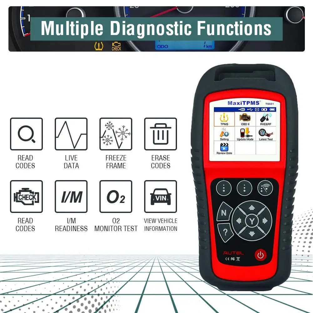 Autel TS601 TPMS Relearn Reset инструмент диагностический сканирующий инструмент для проверки и программирования сенсоров TPMS на 315 МГц и 433 МГц