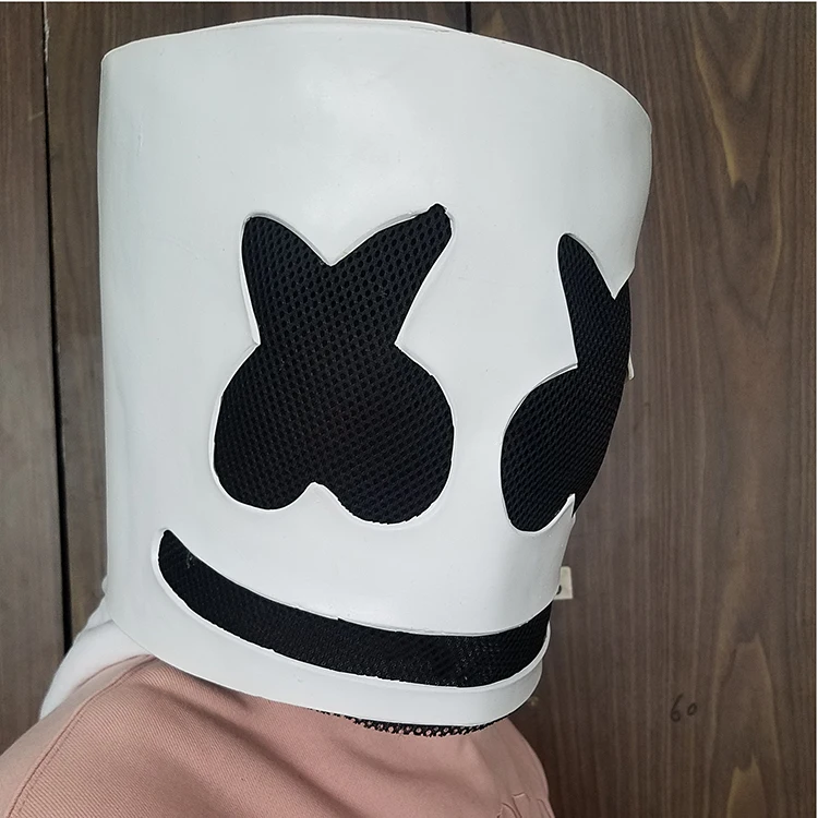 Карнавальный костюм DJ Marshmello карнавальный на все лицо забавные латексные маски
