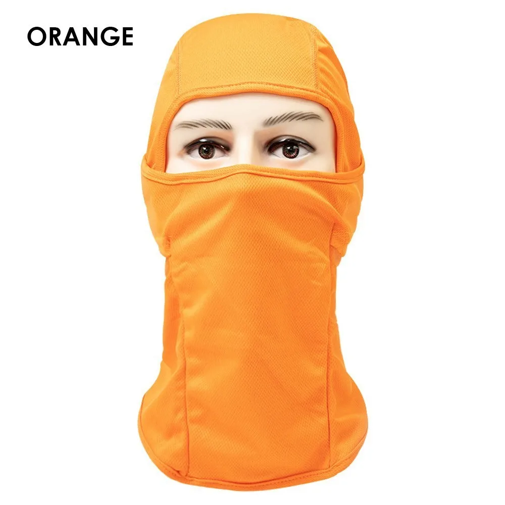 Orange Ультра мягкая велосипедная маска для лица Открытый дышащий шелк светло-голубого цвета Зимний ветрозащитный Противопыльный лыжный тренировочный маска для бега спортивная крышка - Цвет: Orange