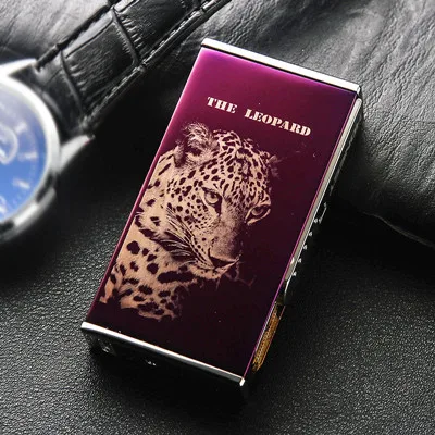 Leopard 13 USB Зажигалка аксессуары для электронных сигарет фонарь-зажигалка импульсная дуговая Зажигалка Ветрозащитная металлическая плазменная Зажигалка для сигар - Цвет: Leopard 13