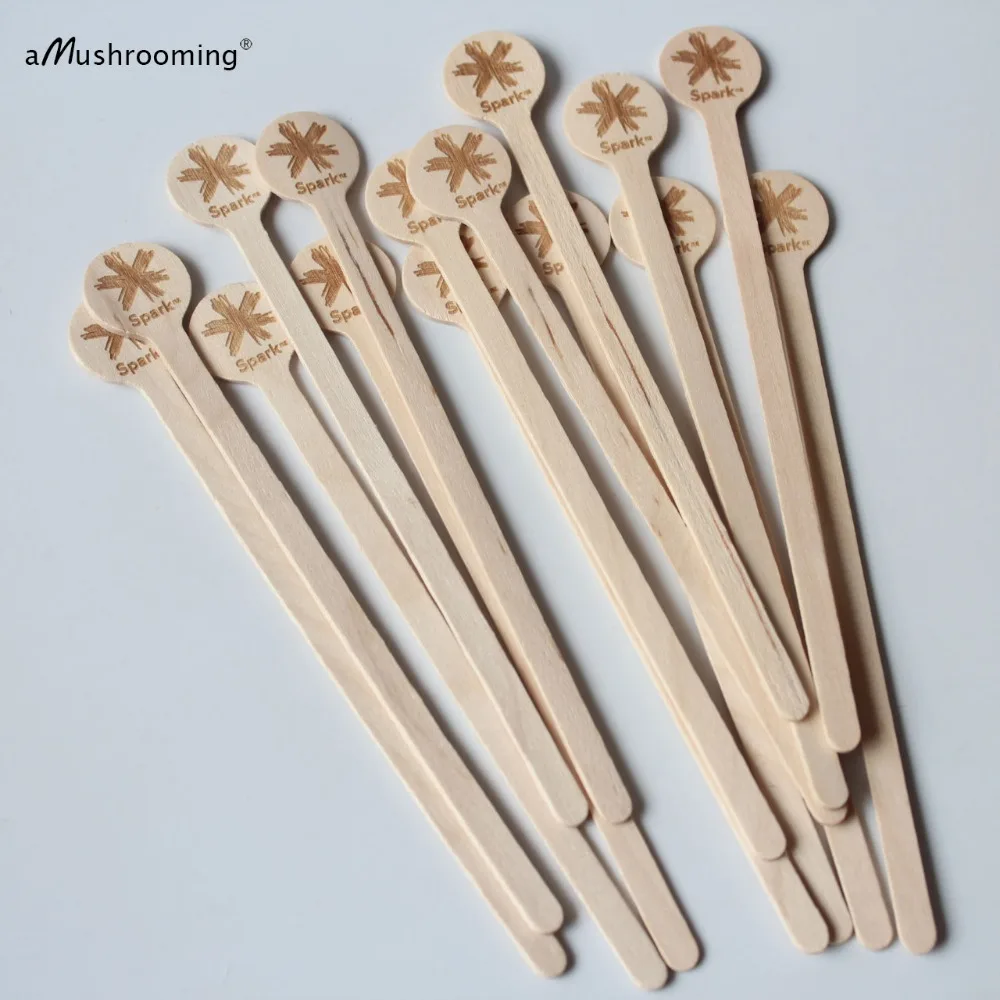 Персонализированные круглые палочки для коктейлей деревянные кофейные мешалки