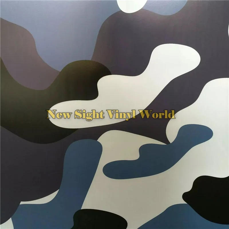 

Urban Blue Large Camouflage Car Wrap Film Decal Bubble Free For JEEP SUV TRUCK