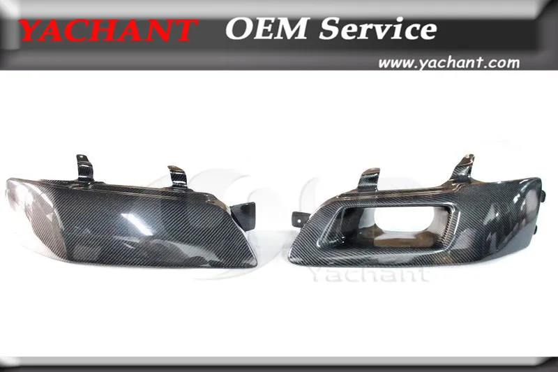 Фара CF из углеродного волокна для стайлинга автомобиля подходит 2001-2007 Evolution EVO 7 8 9