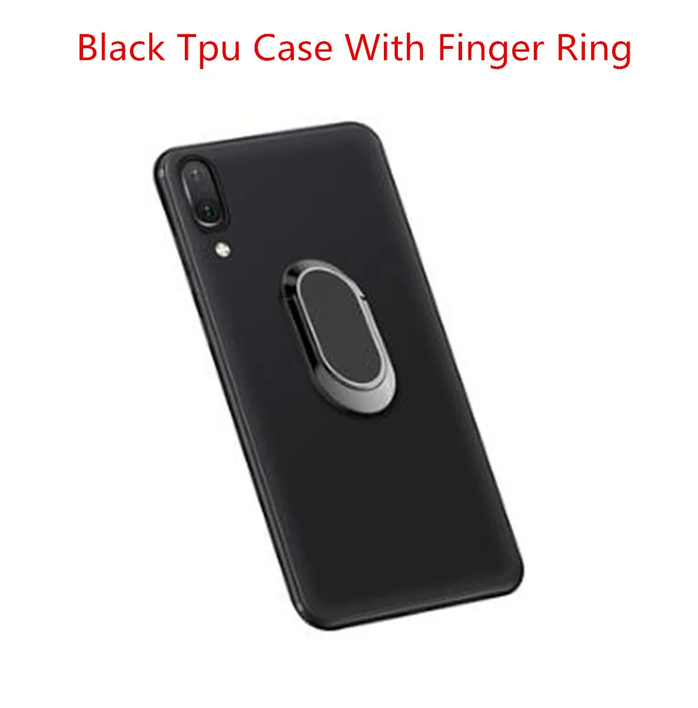 Case Finger Ring Чехол для Cubot X19 DOOGEE Y8 чехол Роскошный мягкий черный силиконовый магнитный автомобильный держатель кольцо Коке Для Doogee Y7 N10 Y8C Y8 Plus чехол s - Цвет: Case Finger Ring