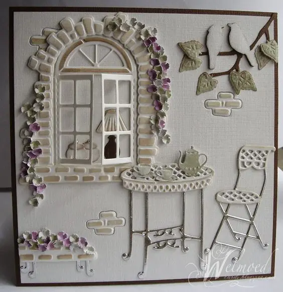 Оконные металлические режущие штампы DIY вырубной трафарет декоративный