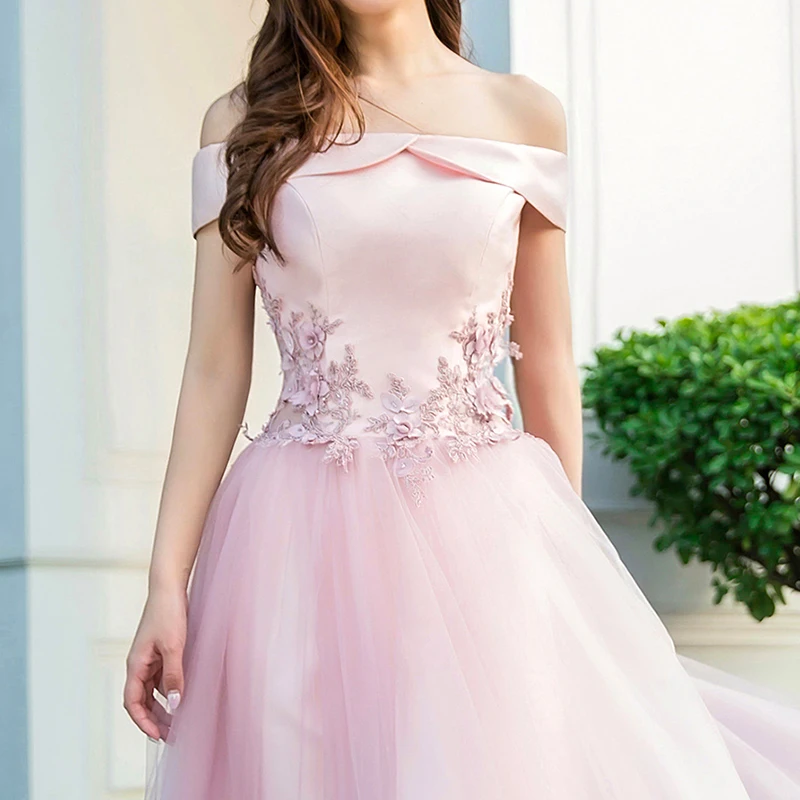 JIERUIZE robe de soiree розовые платья для выпускного вечера длинные 2017 трапециевидные с