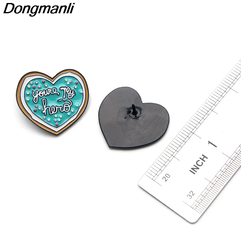 P3636 Dongmanli You Are My Hero печенье металлические эмалированные булавки и броши для женщин