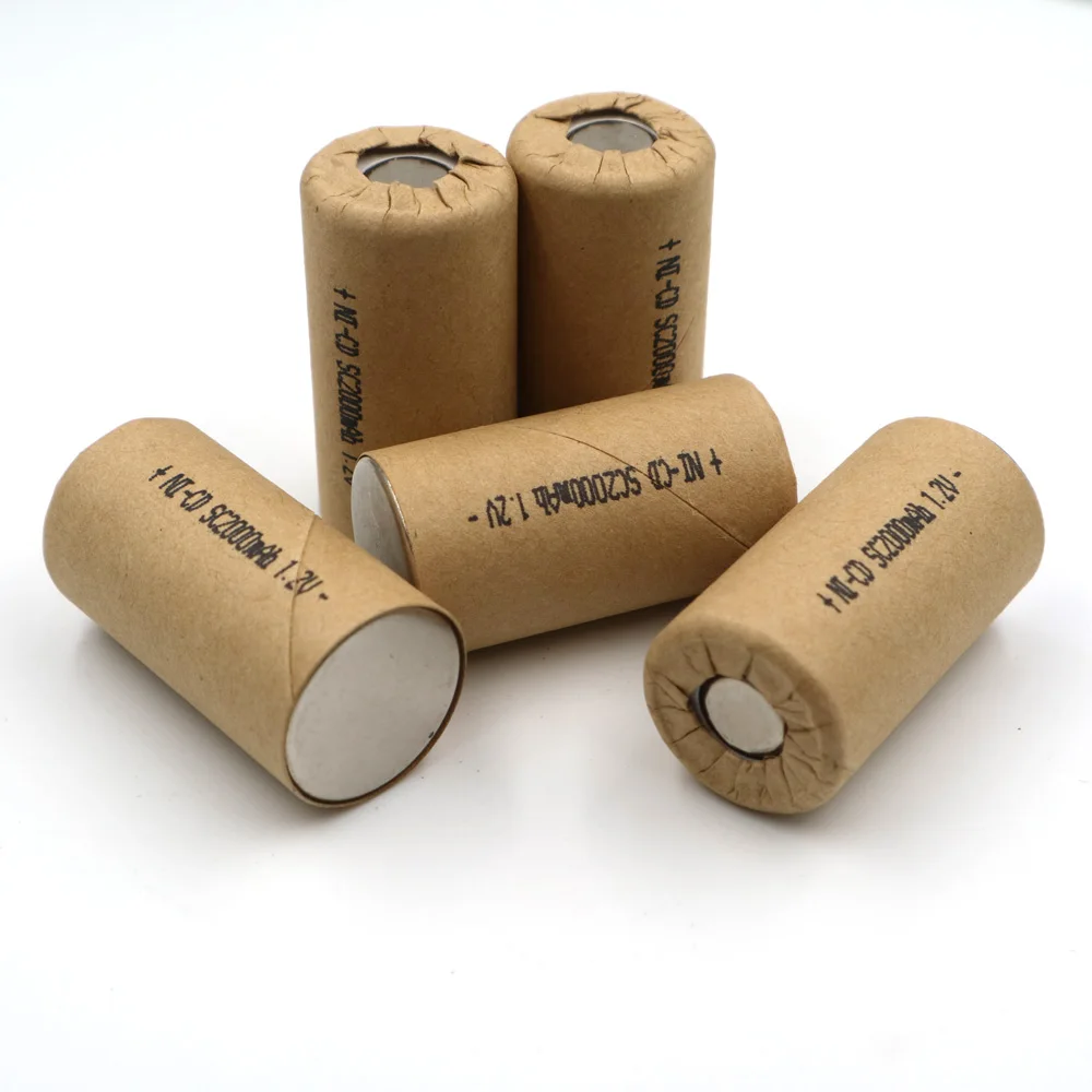 Ni-CD SC2000mAh 4pcs SC2.0Ah аккумуляторная батарея элемент питания батареи для