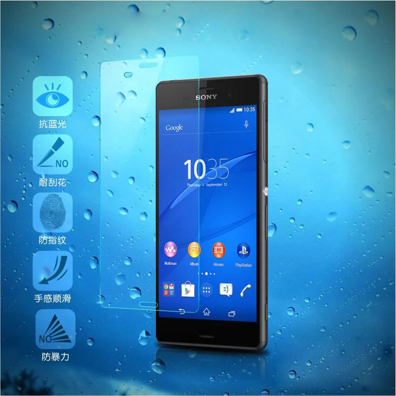9H Защитная пленка для экрана из закаленного стекла Sony Xperia X C3 C4 C5 E3 E4 E4g Z1 Z3 Plus Z5 Compact