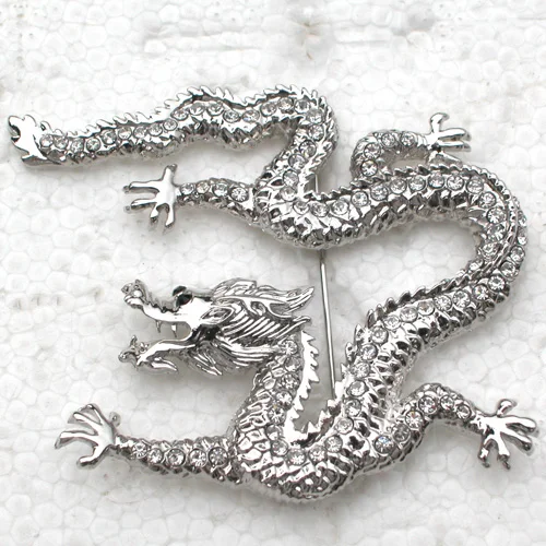 Брошь дракон Green со стразами на булавке C343 A|dragon brooch|pin broochbrooch green |
