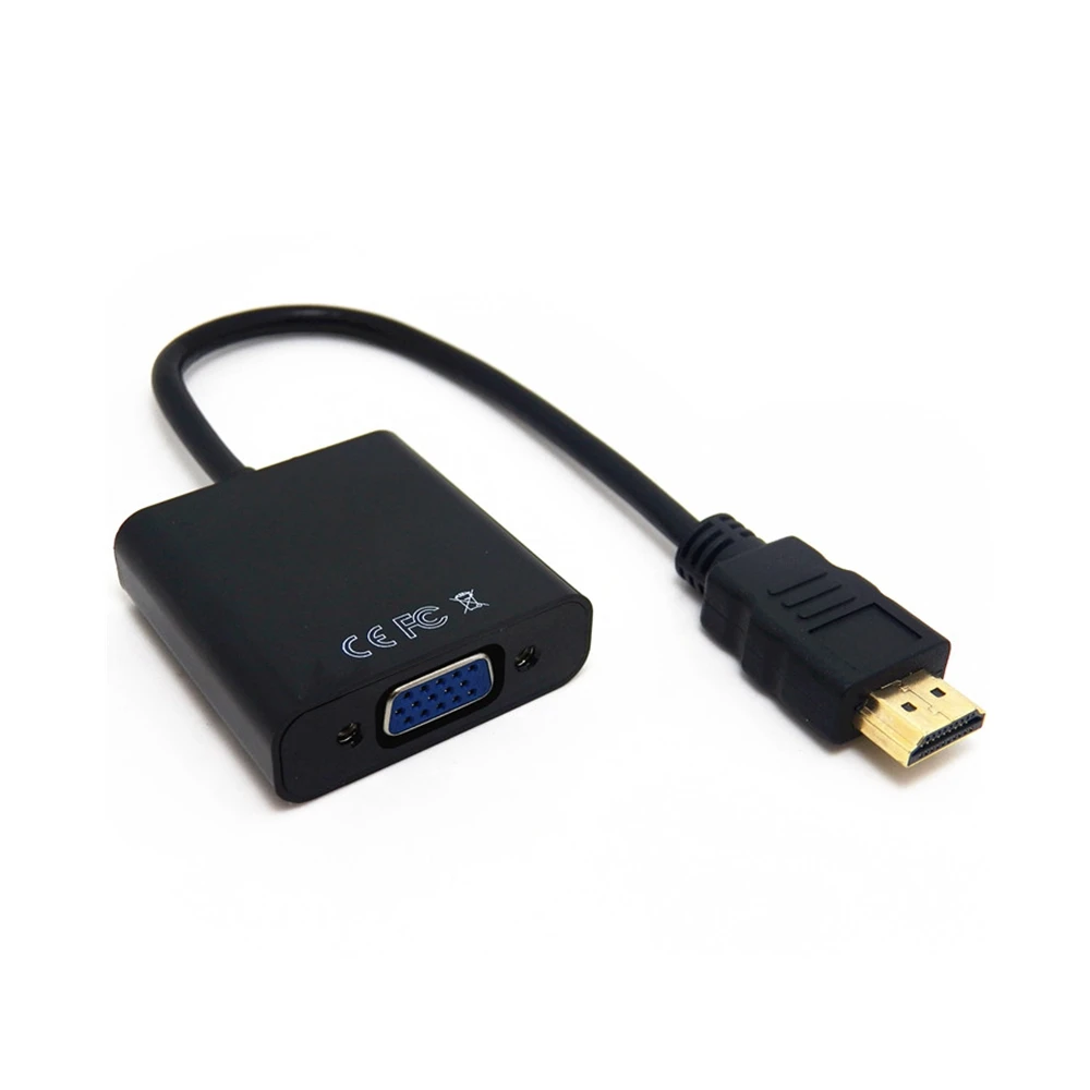 Адаптер HDMI совместимый папа VGA RGB мама видеопреобразователь адаптер 1080P для ПК