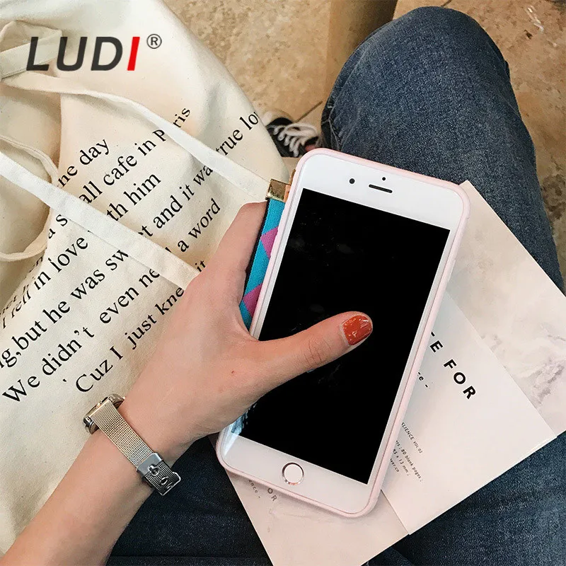 LUDI 3D Europe Animal Tiger &amp Rabbit Stud Rivet Wrist Strap Case for iPhone X iPhone7 8 6 6S PLus Soft TPU Cover Lovers | Мобильные