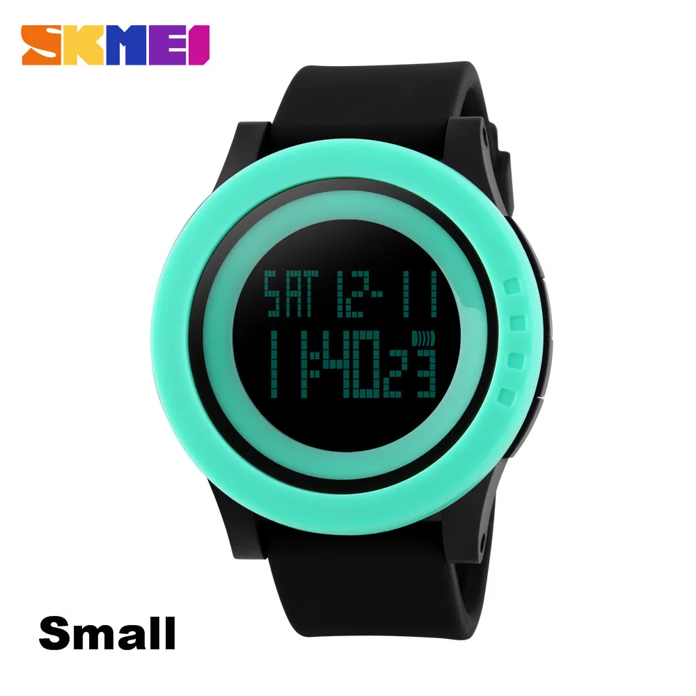 Small Black Green SKMEI мужские часы Военные Спортивные часы модные силиконовые водонепроницаемые светодиодный цифровые часы для мужчин Роскошные часы Relogio Masculino 1142 - Цвет: Small Black Green