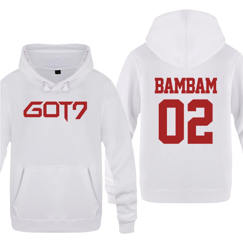 GOT7 BAMBAM 02 толстовки для мужчин 2018 Мужской Пуловер Флисовые Толстовки с