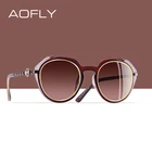 Солнцезащитные очки женские AOFLY, Круглые, поляризационные, 2020, с защитой UV400, A101, солнцезащитные очки с градиентными линзами