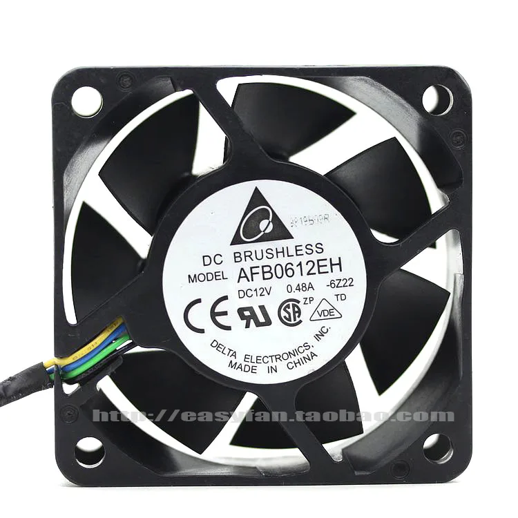 Вентилятор охлаждения сервера Detla Electronics AFB0612EH 6Z22 DC 12 В 0 48 а 60x60x25 мм|square fan|delta