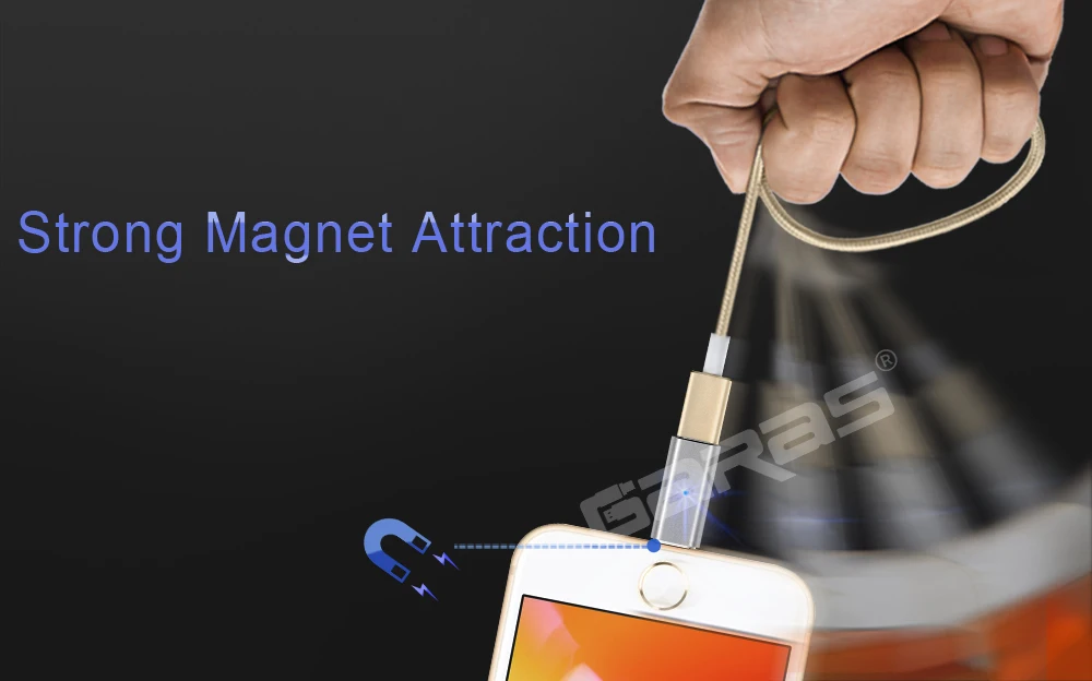 GARAS Micro USB-Type C/| ightning Магнитный адаптер для iPhone/Android 3в1 кабель для передачи данных конвертер адаптер Micro USB-Type C