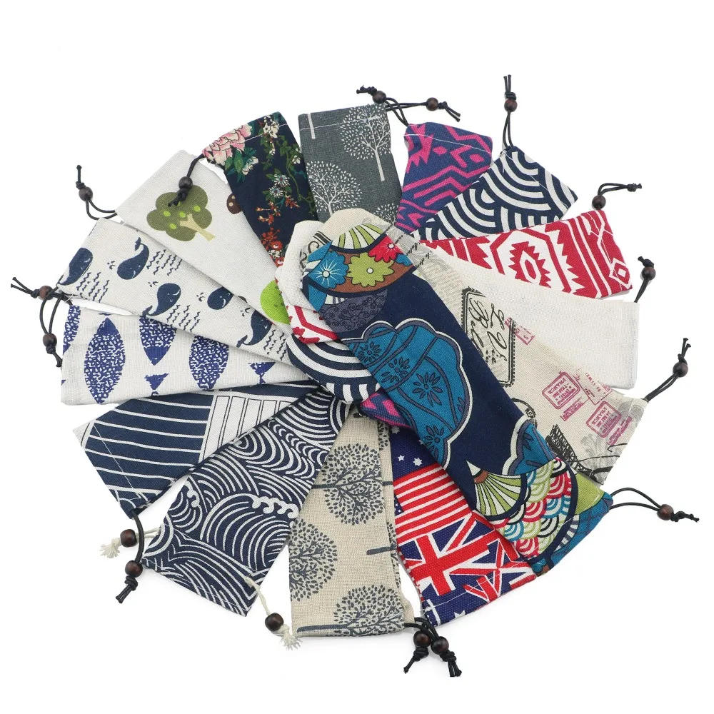 Многоразовая Льняная сумка для столовых приборов 100 шт. | Дом и сад