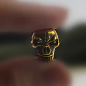 gold 10 шт. Snaggletooth черепа для Paracord - Цвет: gold