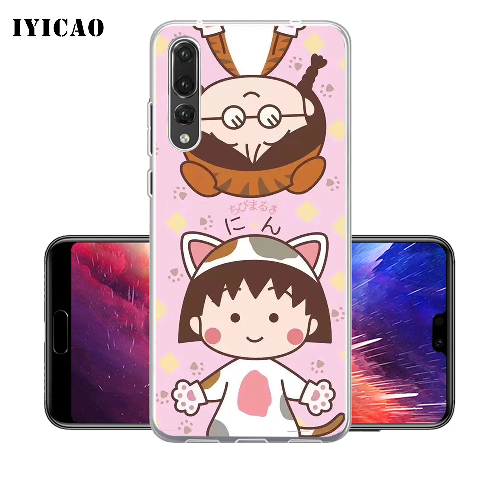 IYICAO Чиби Маруко мультяшный Мягкий силиконовый чехол для телефона Huawei P30 P20 Pro P10 P9 P8