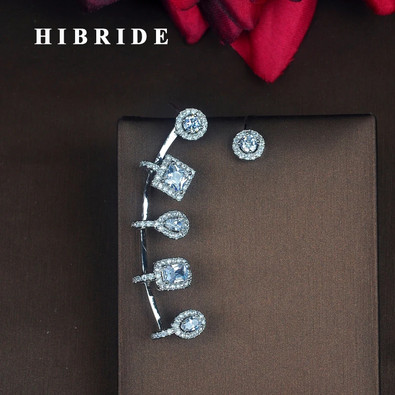 Женские серьги гвоздики с квадратным фианитом|cubic zirconia stud earrings|brand earringsstud earrings |