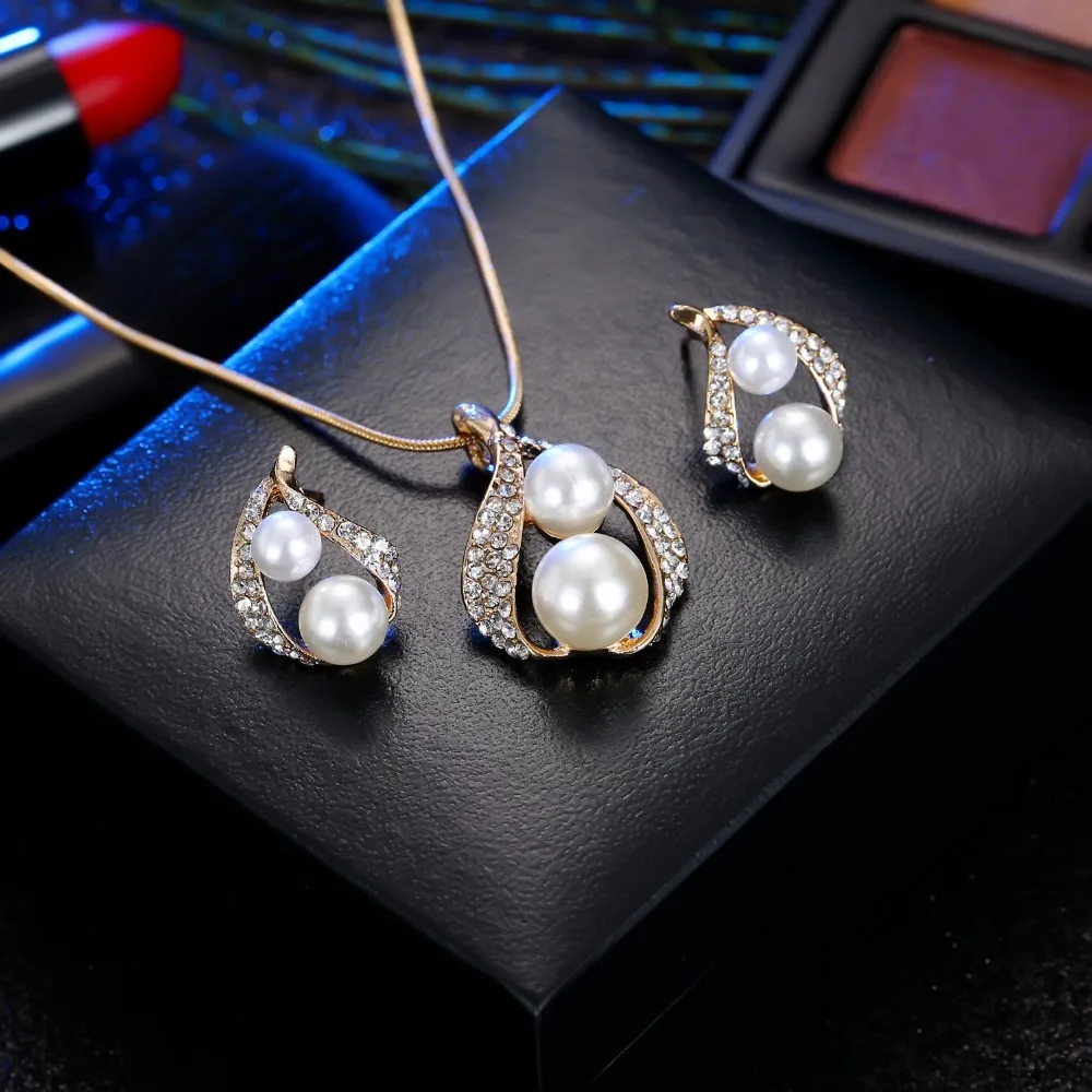 FAMSHIN 2018 Bijoux Роскошные двойные ювелирные изделия из искусственного жемчуга для
