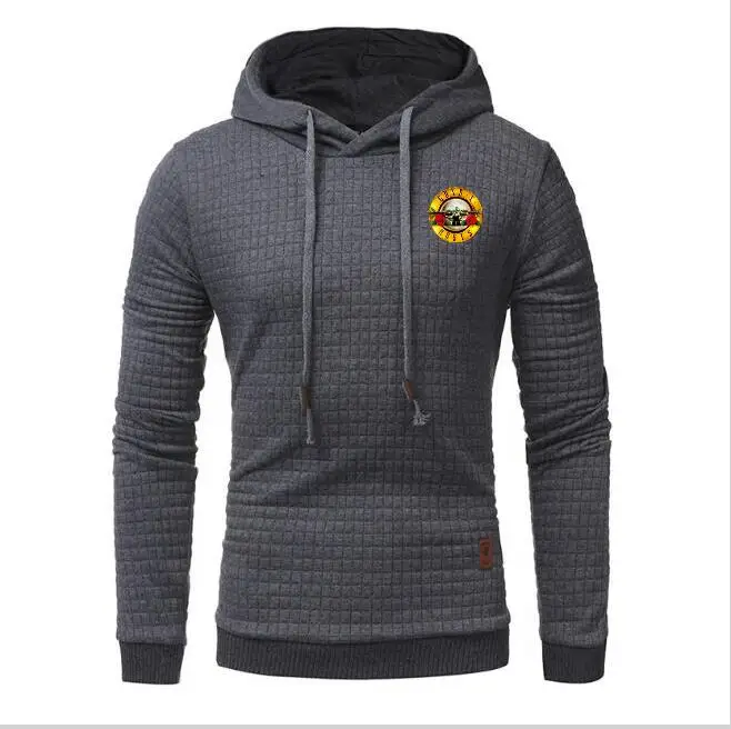 Guns N' Roses guns and толстовка с капюшоном одноцветная клетчатая длинными рукавами