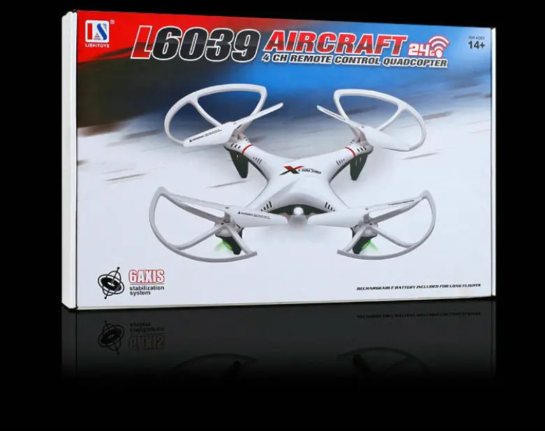 Бесплатная доставка Горячая продажа RC вертолет L6039 НЛО исследователей 2 4G 4CH 6 оси