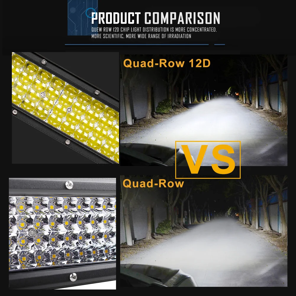 CO LIGHT 4 светодио дный Rows Offroad светодиодный свет бар 12Вт 924 744 Вт 564 384 прожектор