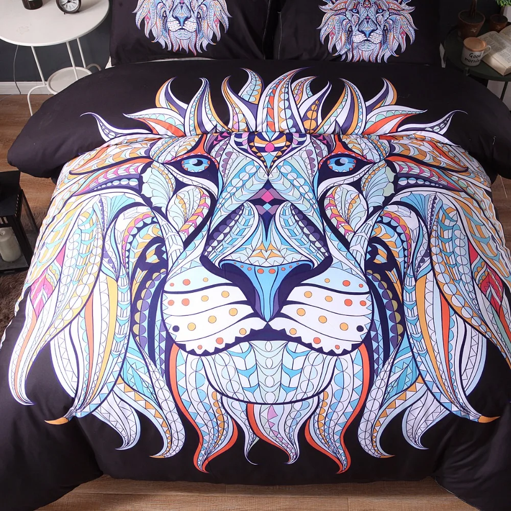 Комплект постельного белья с 3D Цифровым рисунком льва из 3/2 предметов для детей