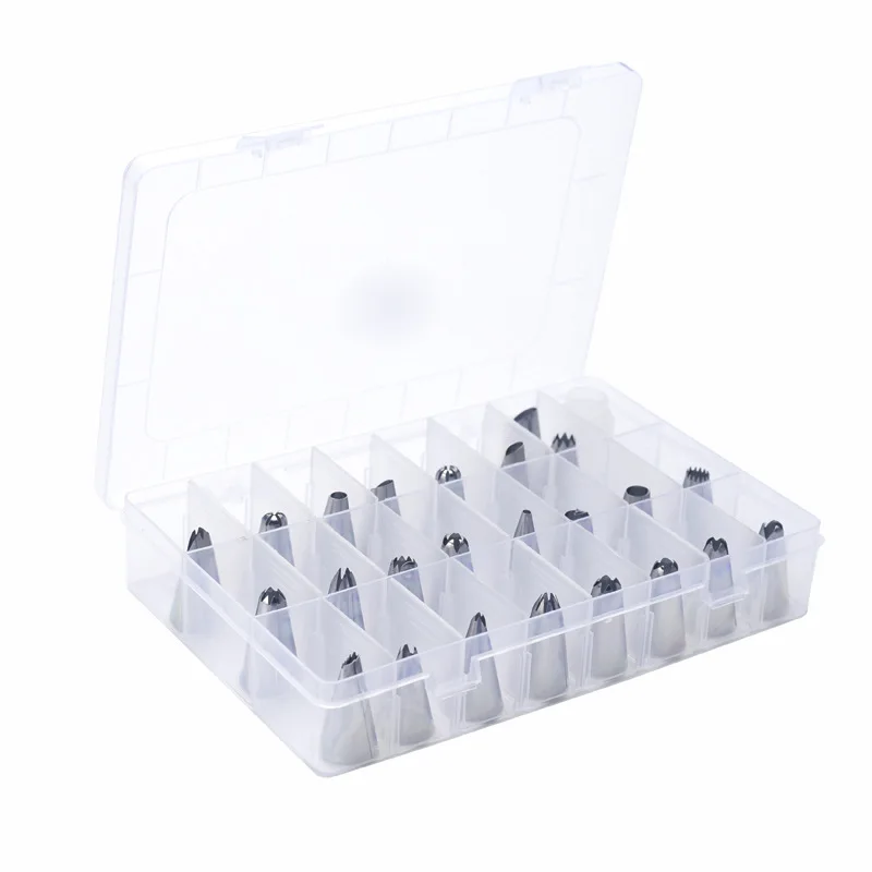 

24 Pastry Nozzle Beaks Set Cake Cookies Full Set of Pastry Nozzle Tools with Converter Mastering