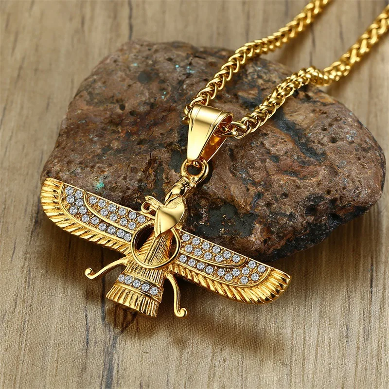 В стиле хип хоп Стразы ограненные Bling Иран фаравахар ахурамазду зороастрийских
