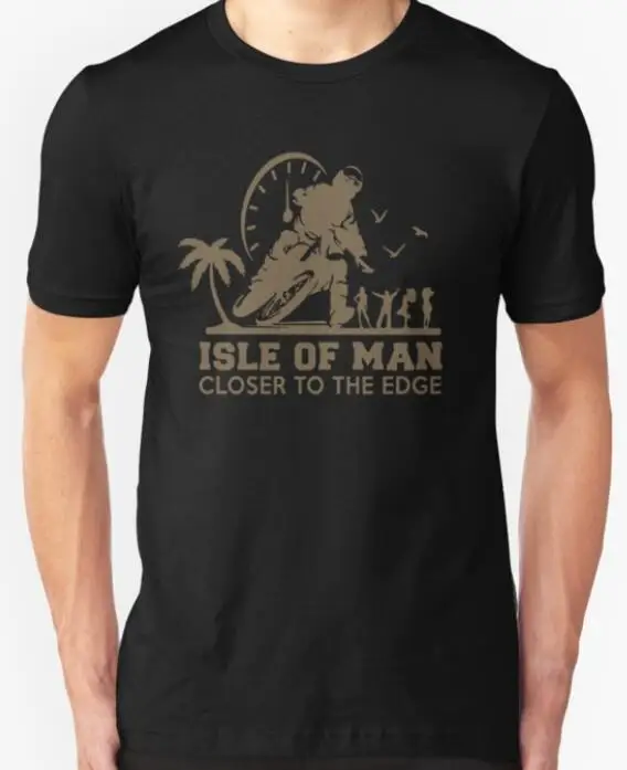 Мужская футболка в стиле панк Isle of Man хлопковая Футболка с принтом Остров Мэн