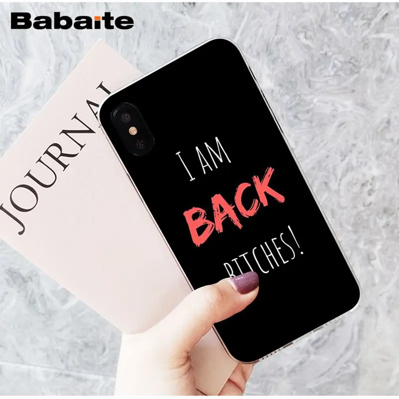 Babaite vogue girl boss Мягкий силиконовый прозрачный чехол для телефона Apple iPhone 8 7 6 6S Plus X XS MAX 5 5S SE XR Чехол для мобильного телефона