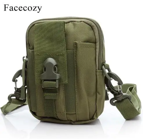 Army Green Bag Facecozy, Мужская камуфляжная сумка для альпинизма, тактические карманы, водонепроницаемый пояс, поясные сумки, нейлоновая сумка для телефона, кошелек, спортивные походные сумки - Цвет: Army Green Bag